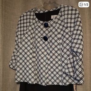 Alfani Black and White Geometric Jacket
